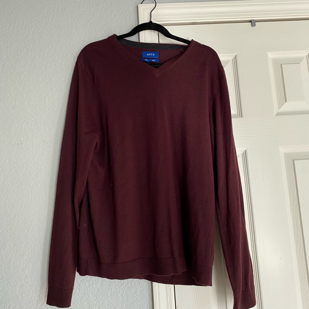 Apt. 9 super soft maroon sweater, size XL